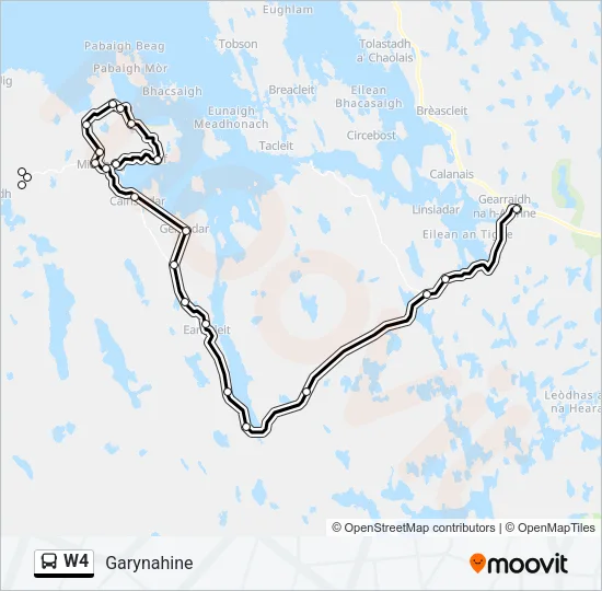W4 Bus Line Map
