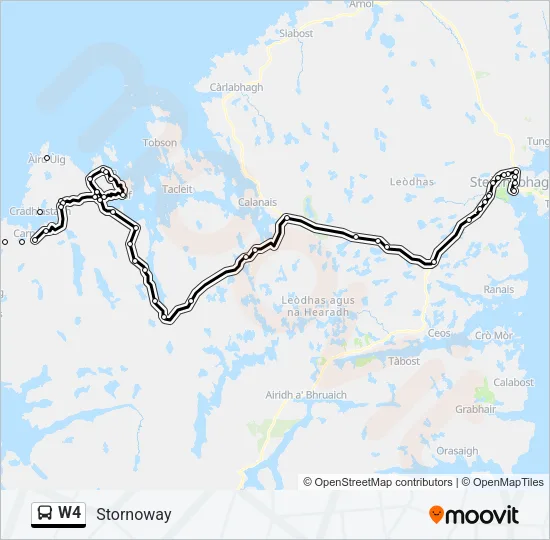 W4 Bus Line Map