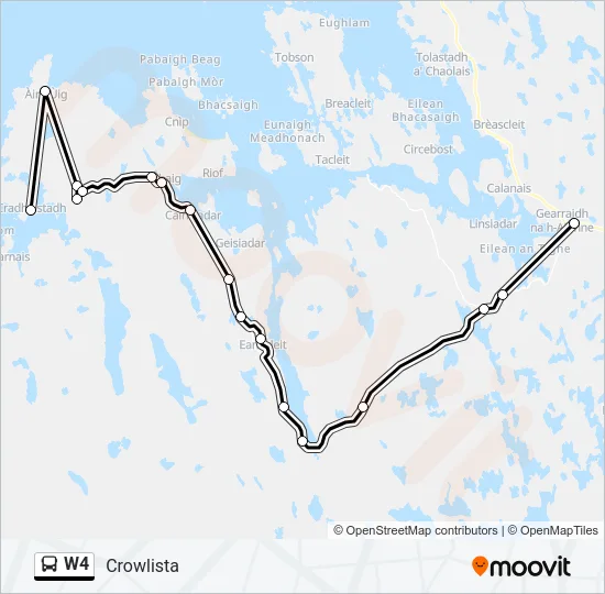 W4 Bus Line Map