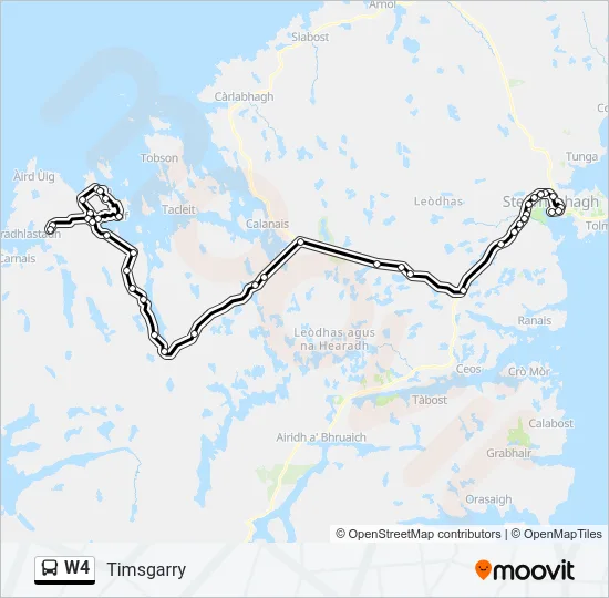 W4 Bus Line Map