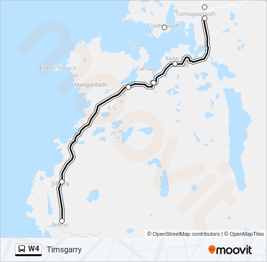 W4 Bus Line Map