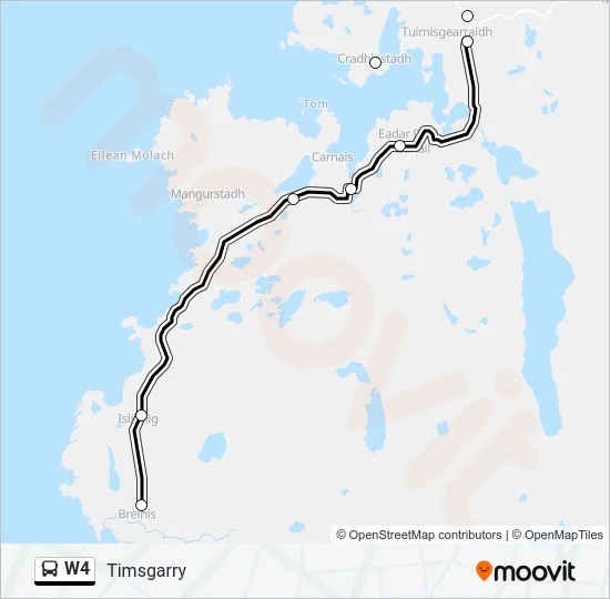 W4 Bus Line Map