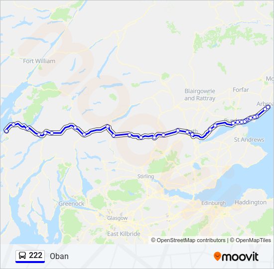 222 Bus Line Map