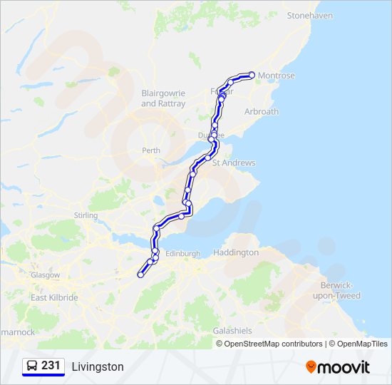 231 bus Line Map