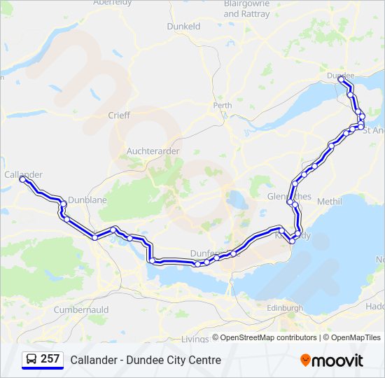 257 Bus Line Map