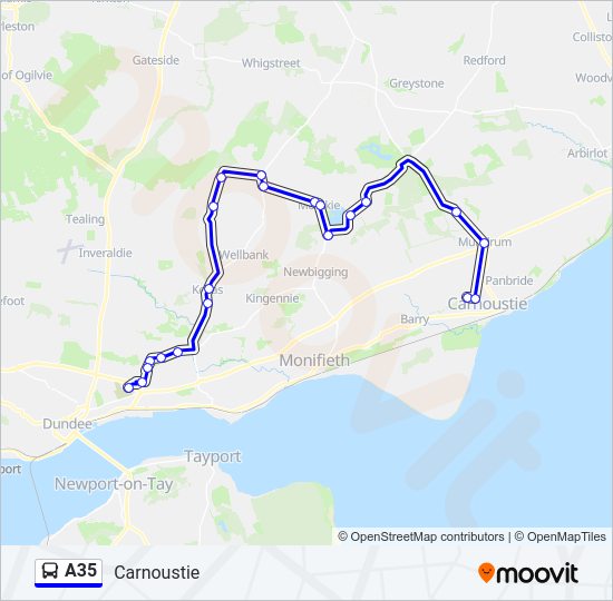 A35 Bus Line Map