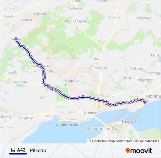 A42 Bus Line Map