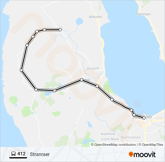 412 Bus Line Map