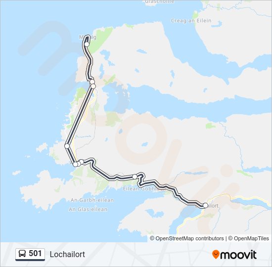 501 Bus Line Map
