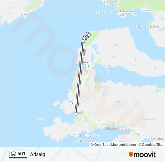 501 Bus Line Map