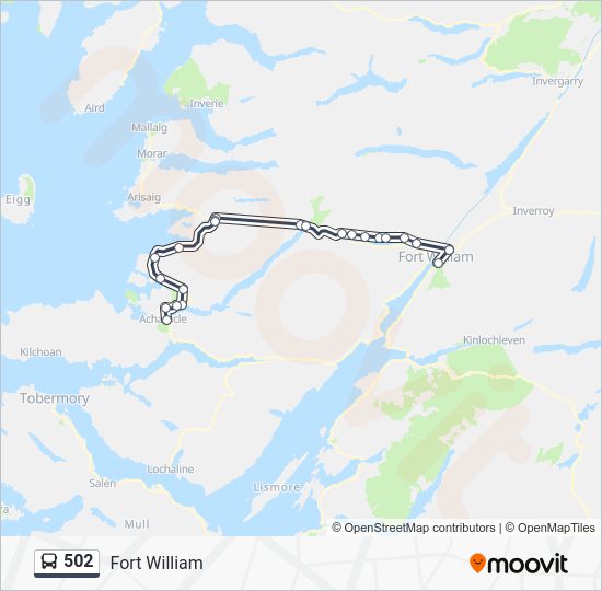 502 Bus Schedules, Stops & Maps Fort William