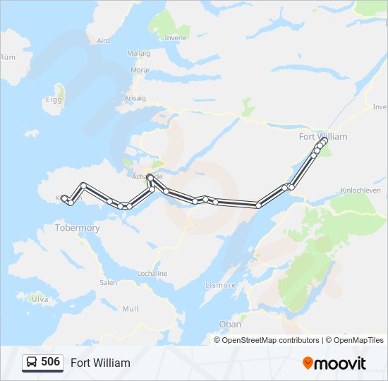 506 bus Line Map