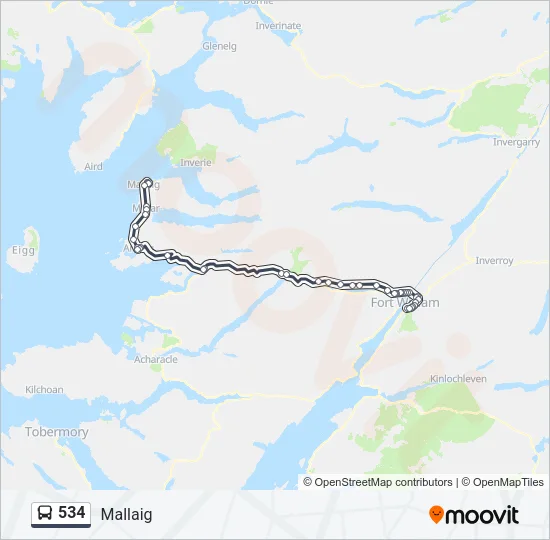 534 Bus Line Map