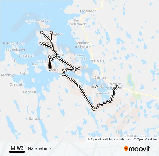 W3 Bus Line Map