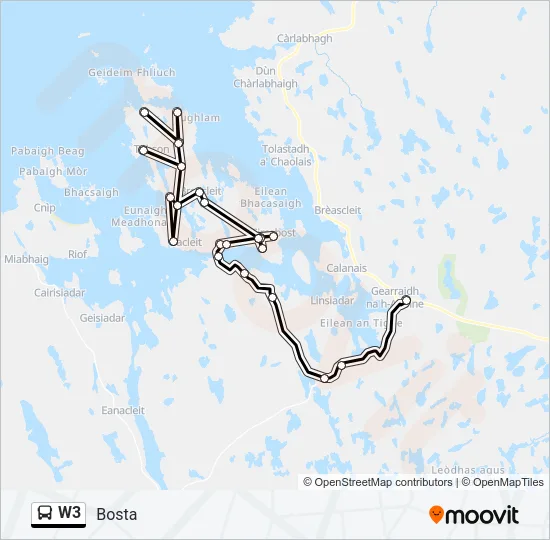 W3 Bus Line Map