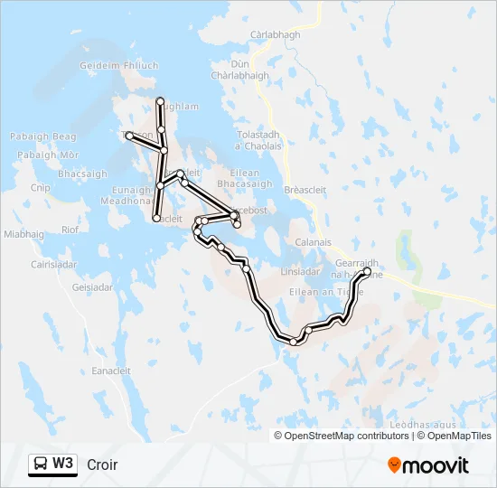 W3 Bus Line Map