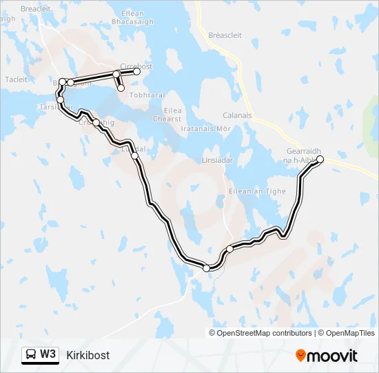 W3 Bus Line Map