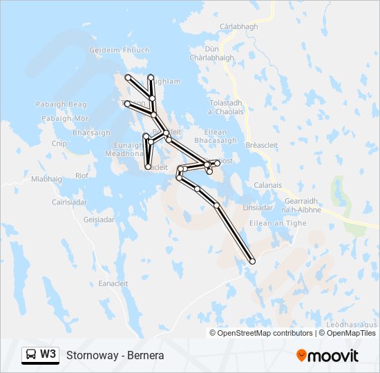 W3 bus Line Map