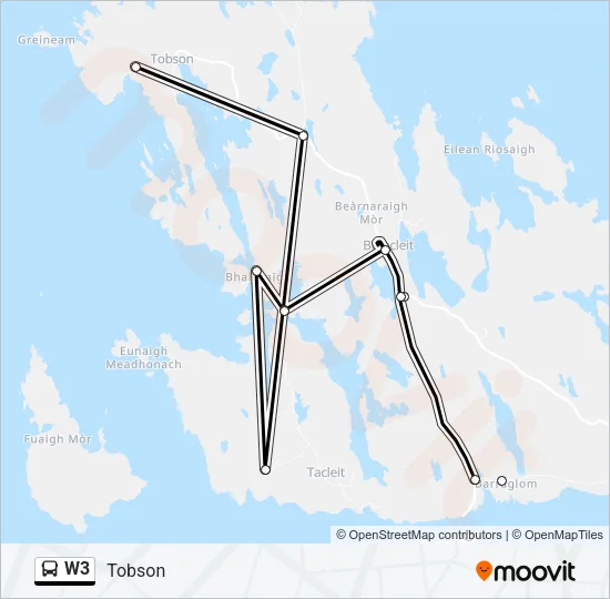 W3 Bus Line Map