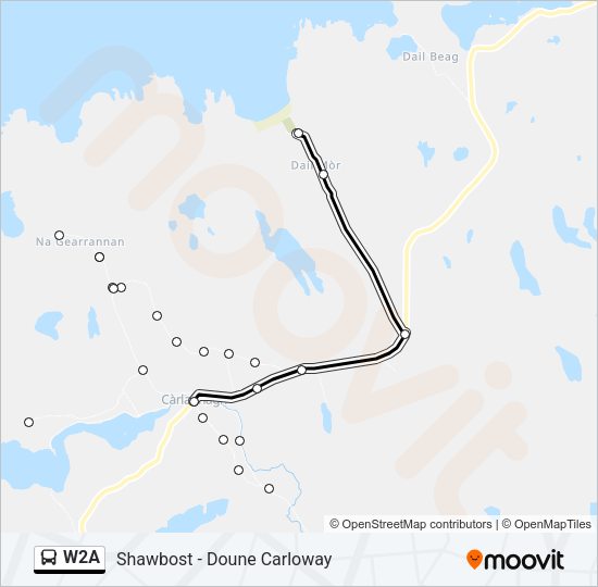 W2A Bus Line Map