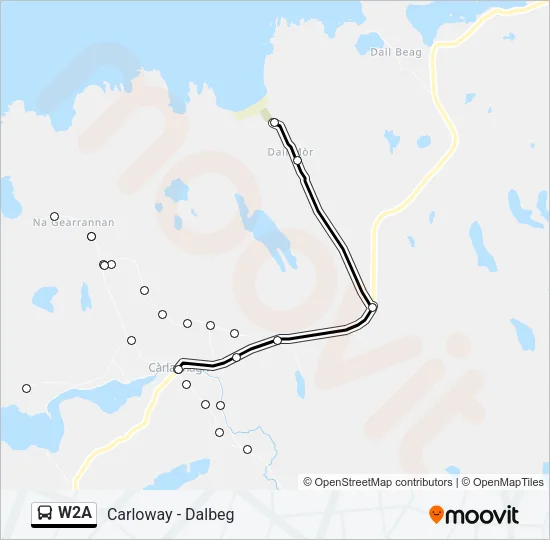 W2A Bus Line Map