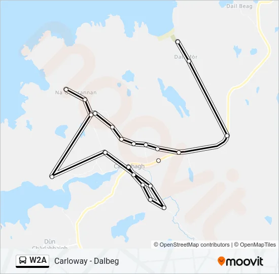 W2A Bus Line Map