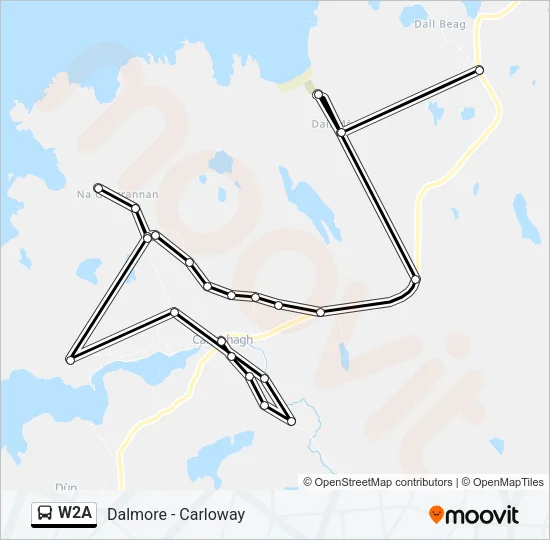 W2A Bus Line Map