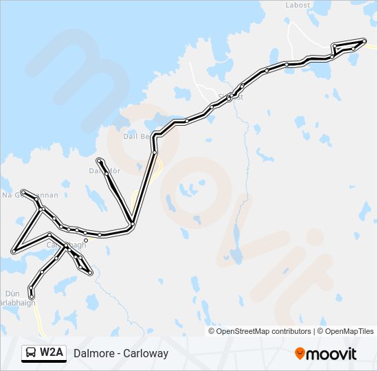 W2A bus Line Map