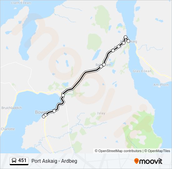 451 Bus Line Map