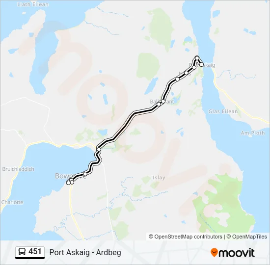 451 Bus Line Map