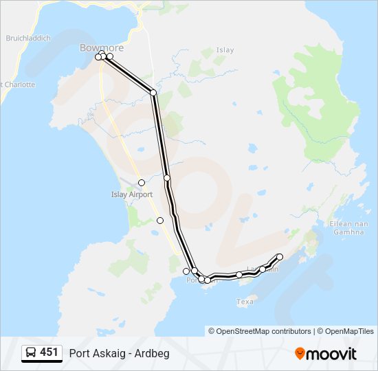 451 Bus Line Map
