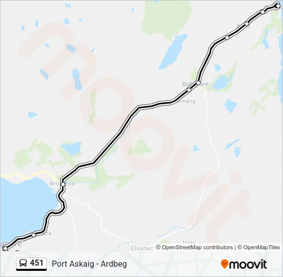 451 Bus Line Map