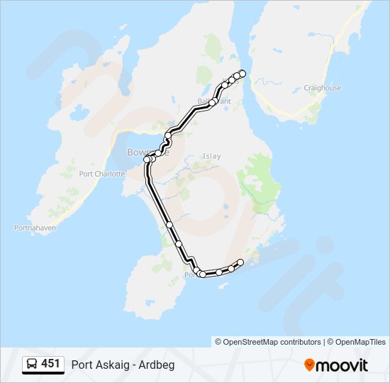 451 bus Line Map