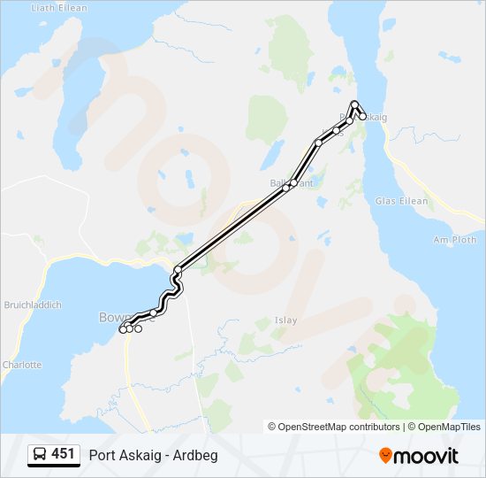 451 Bus Line Map