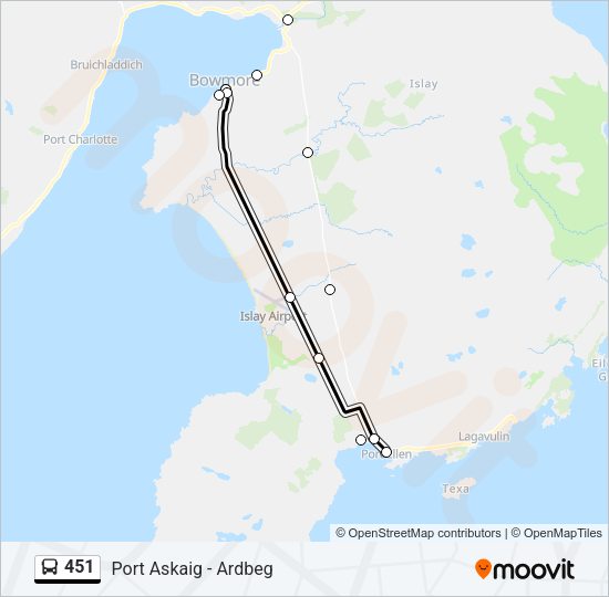 451 Bus Line Map