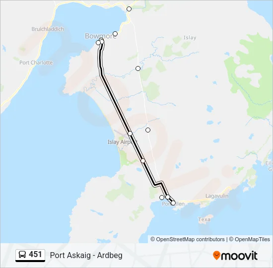 451 Bus Line Map