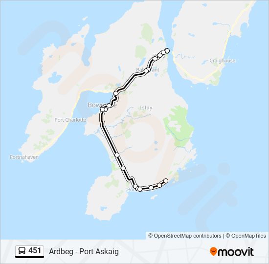 451 Route Schedules, Stops & Maps Ardbeg (Updated)