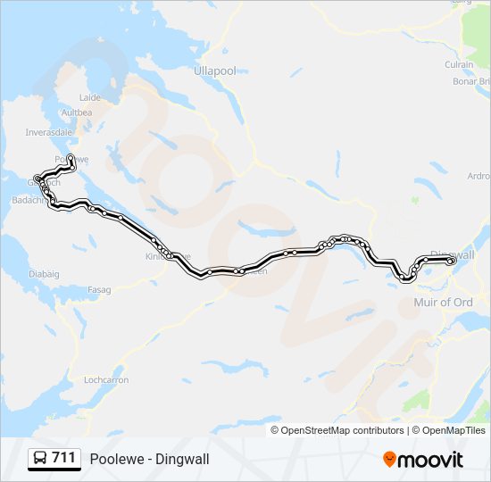 711 Bus Line Map