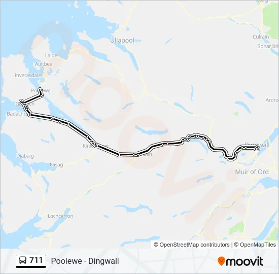 711 Bus Line Map