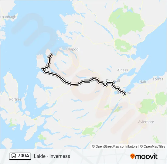 700A Bus Line Map