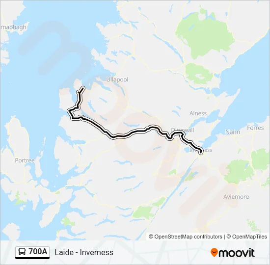 700A Bus Line Map