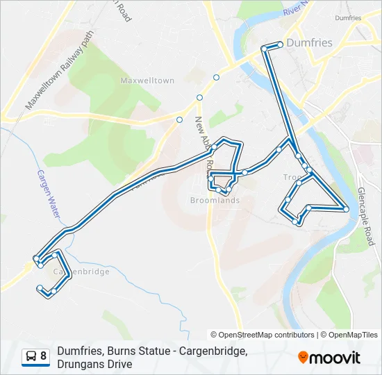 8 Bus Line Map