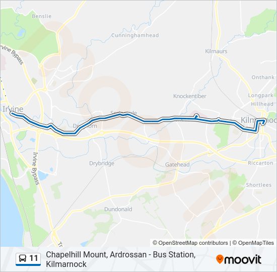 11 bus Line Map