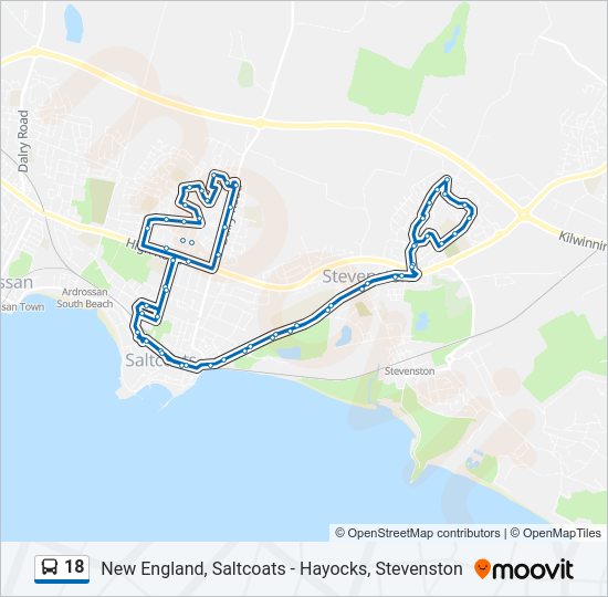 18 Bus Line Map