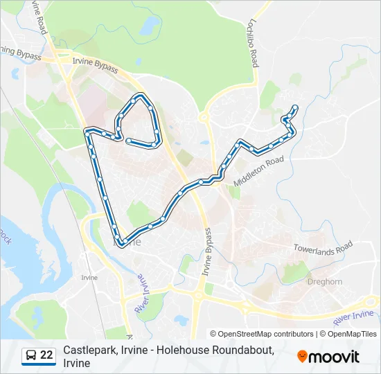 22 Bus Line Map