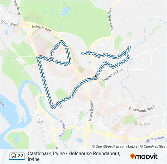22 Bus Line Map
