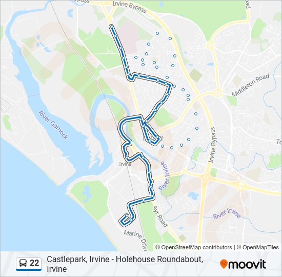 22 Bus Line Map