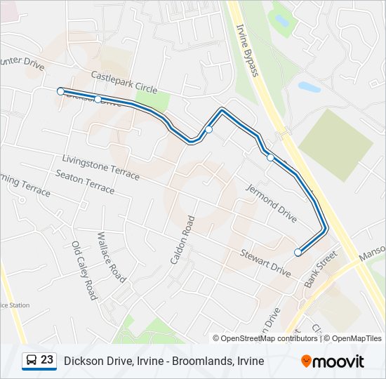 23 bus Line Map