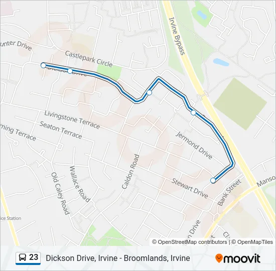 23 Bus Line Map