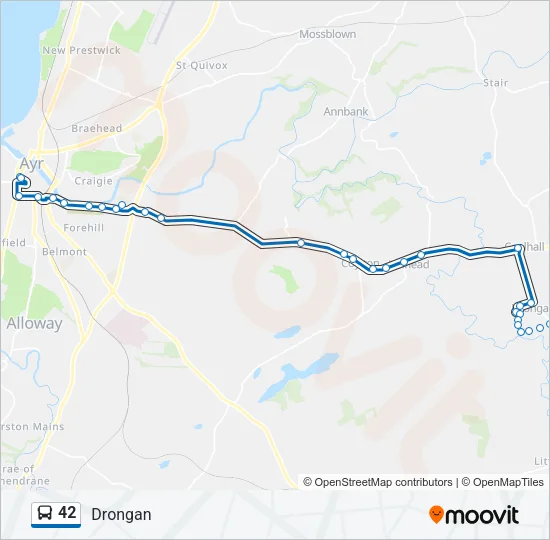 42 Bus Line Map